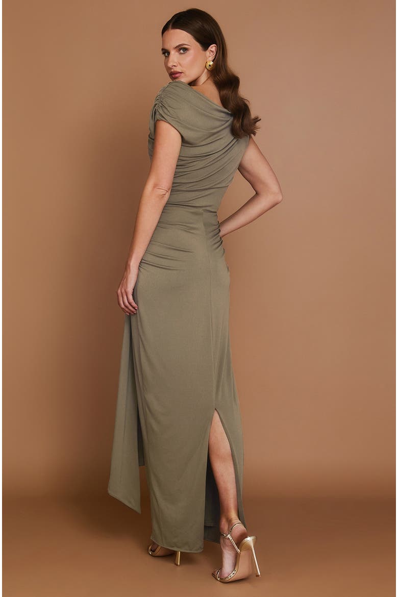 Knot Detail Maxi Dress, Alternate, color, Green