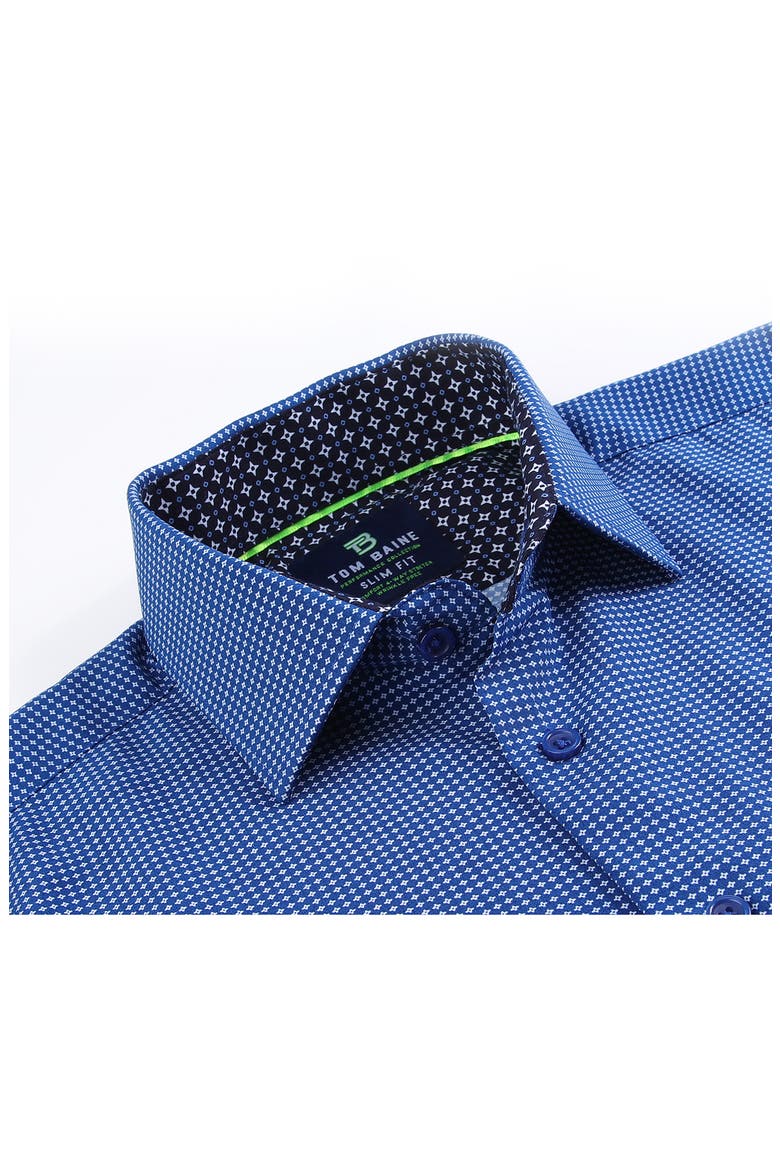Regular Fit Performance Stretch Long Sleeve Button Front Shirt, Alternate, color, BLUE