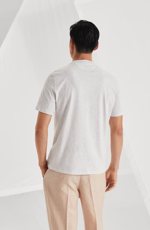 Brunello Cucinelli Crew-neck T-shirt In Pearl