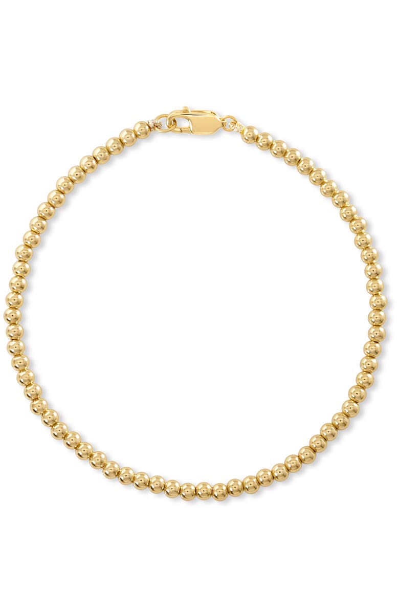 DEVATA Beaded Ball Bracelet in Gold Plated Sterling Silver, Alternate, color, Yellow Gold