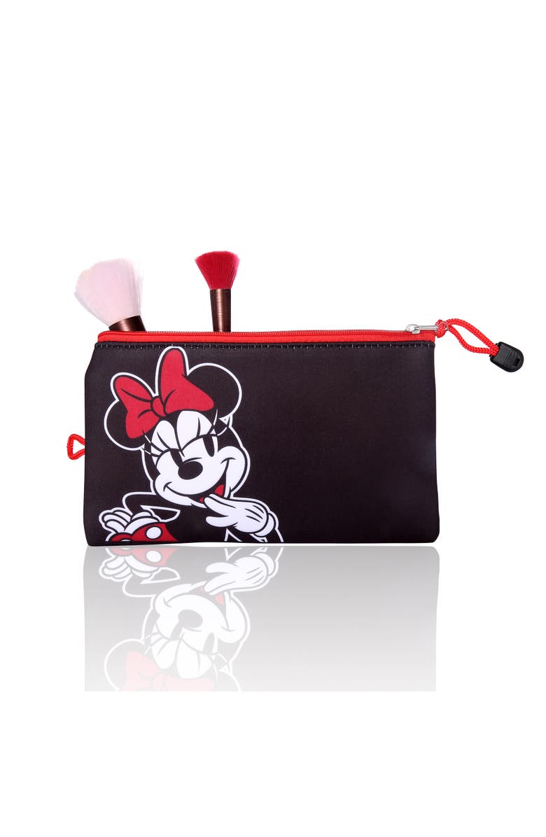 Disney Minnie Mouse Zip Pouch, Alternate, color, Red/Black