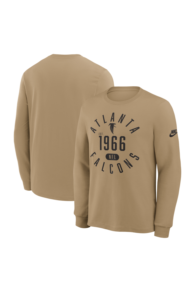 Men's Nike Tan Atlanta Falcons Blitz Package Rewind Slub Dri-FIT Long Sleeve T-Shirt, Main, color, Tan