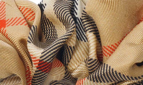 Burberry Equestrian Knight Design Check Silk Twill Scrunchie In Multi