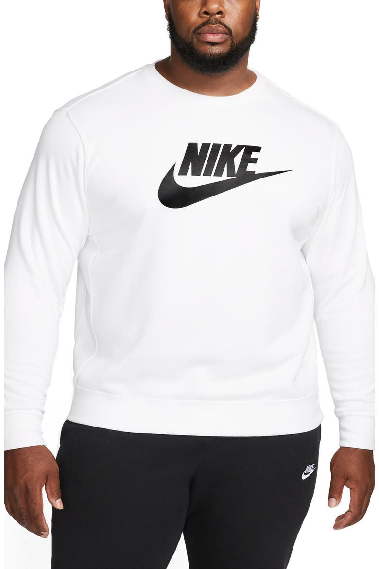 Fleece Graphic Pullover Sweatshirt, Alternate, color, WHITE