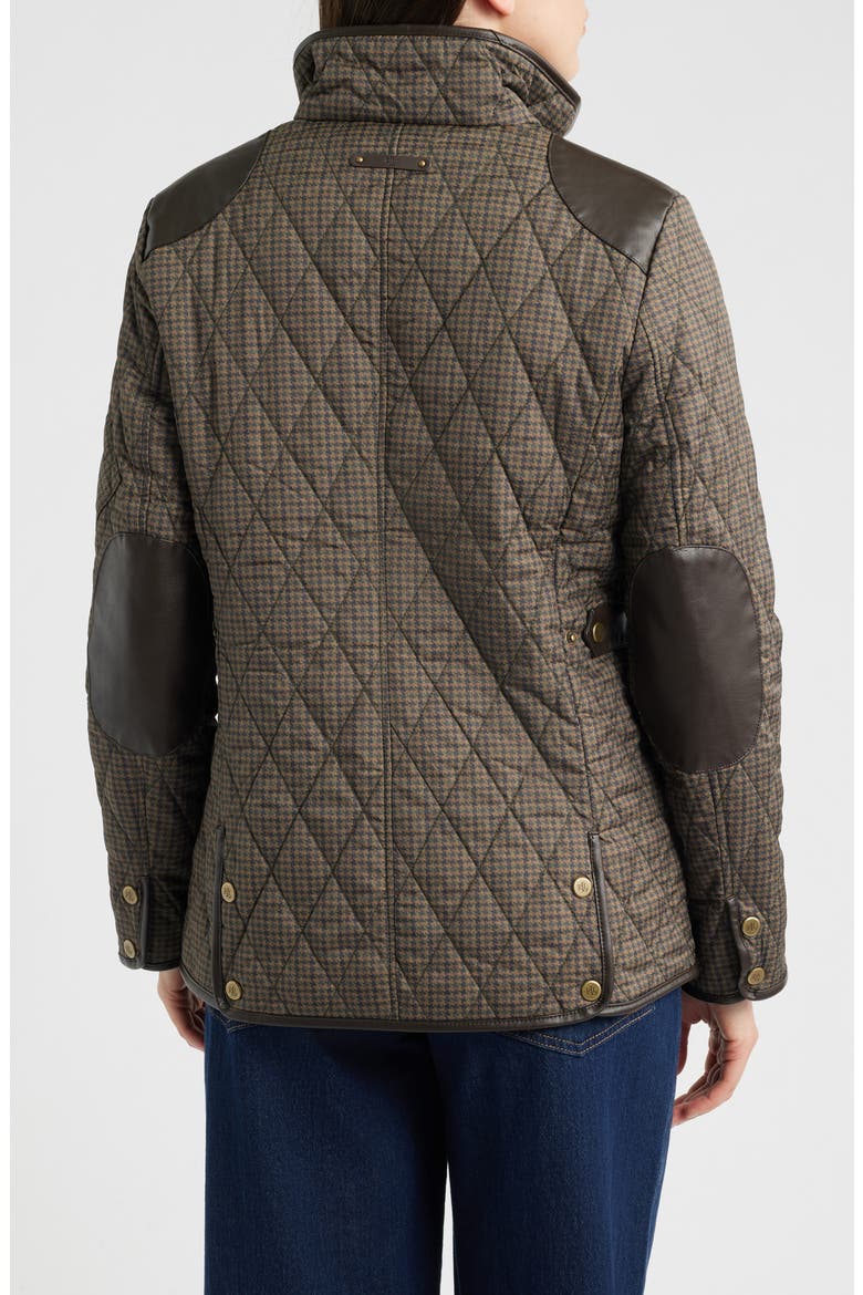 Houndstooth Quilted Barn Jacket, Alternate, color, FOREST BLACK MINI CHECK