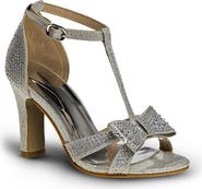 Badgley Mischka Collection Kids' Rhinestone T-Strap Sandal