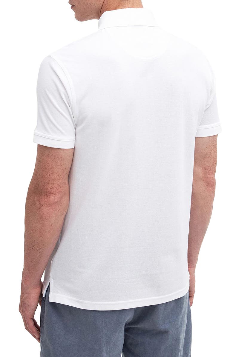 Barbour Lightweight Sports Piqué Polo, Alternate, color, White