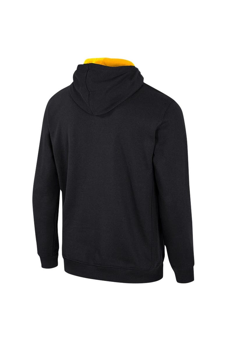 Men's Colosseum Black Appalachian State Mountaineers Team Half-Zip Pullover Hoodie, Alternate, color, Black