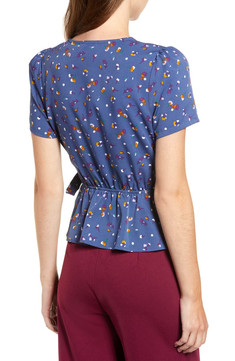 CHRISELLE LIM COLLECTION Chriselle Lim Wren Floral Print Wrap Top, Alternate, color,