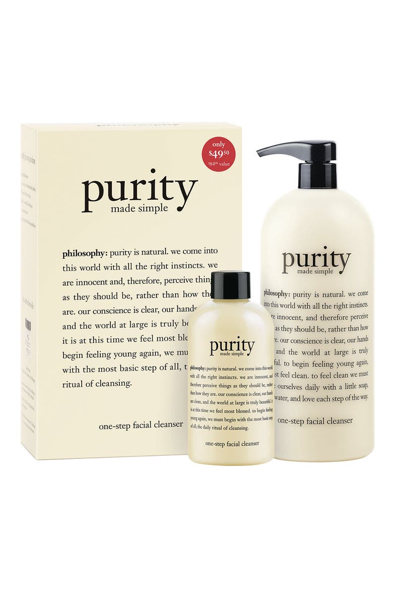 jumbo 'purity made simple one step' facial cleanser duo (Nordstrom Exclusive), Main, color, NO COLOR