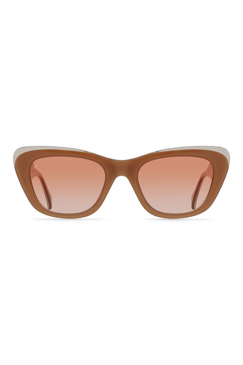 Kimma 52mm Polarized Cat Eye Sunglasses, Main, color, HENNA/ POPPY