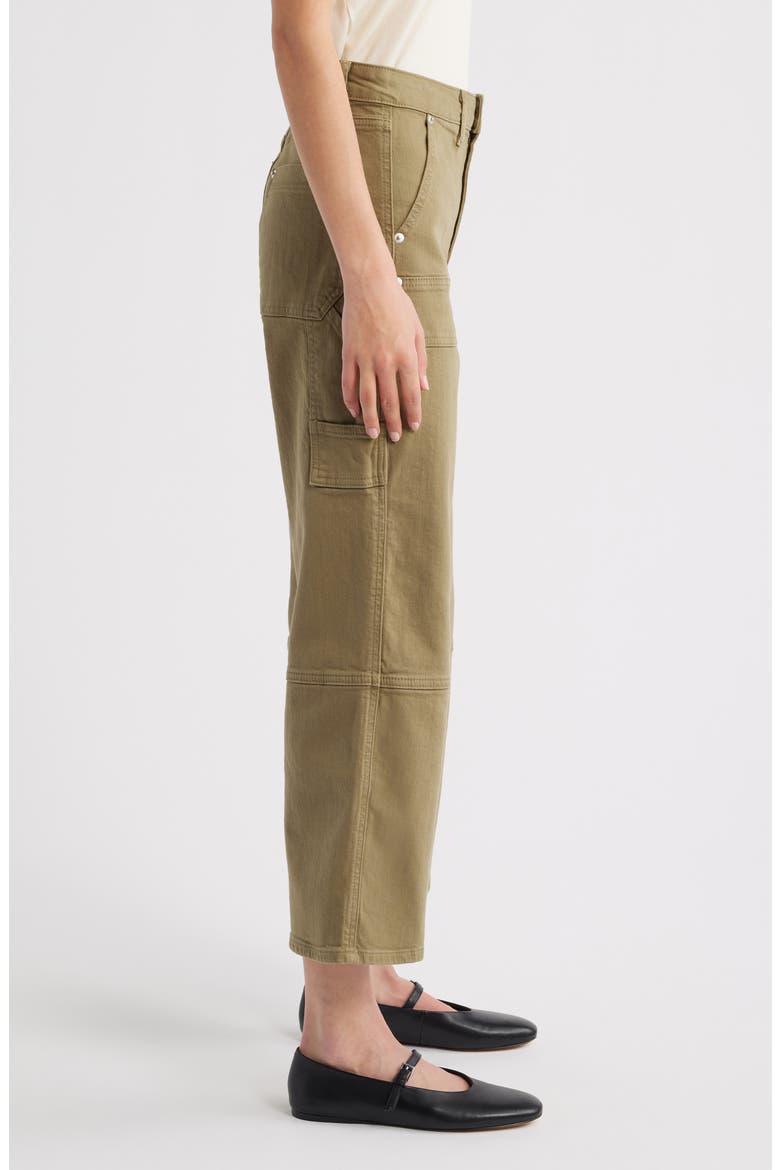 Silverado High Waist Ankle Wide Leg Carpenter Pants, Alternate, color, DARK OLIVE