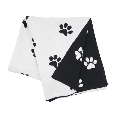 Paw Accent Throw Blanket