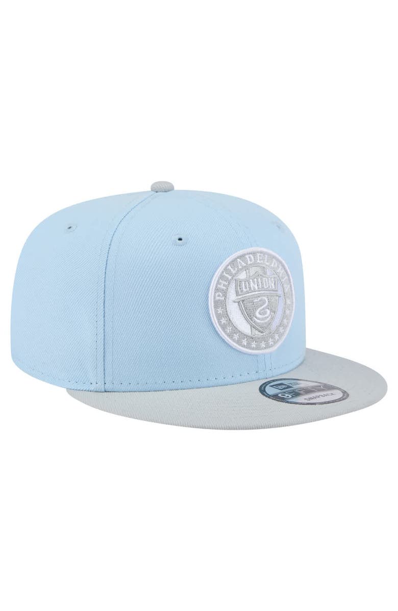 New Era Men's New Era Light Blue Philadelphia Union Color Pack Two-Tone 9FIFTY Snapback Hat, Alternate, color, Light Blue