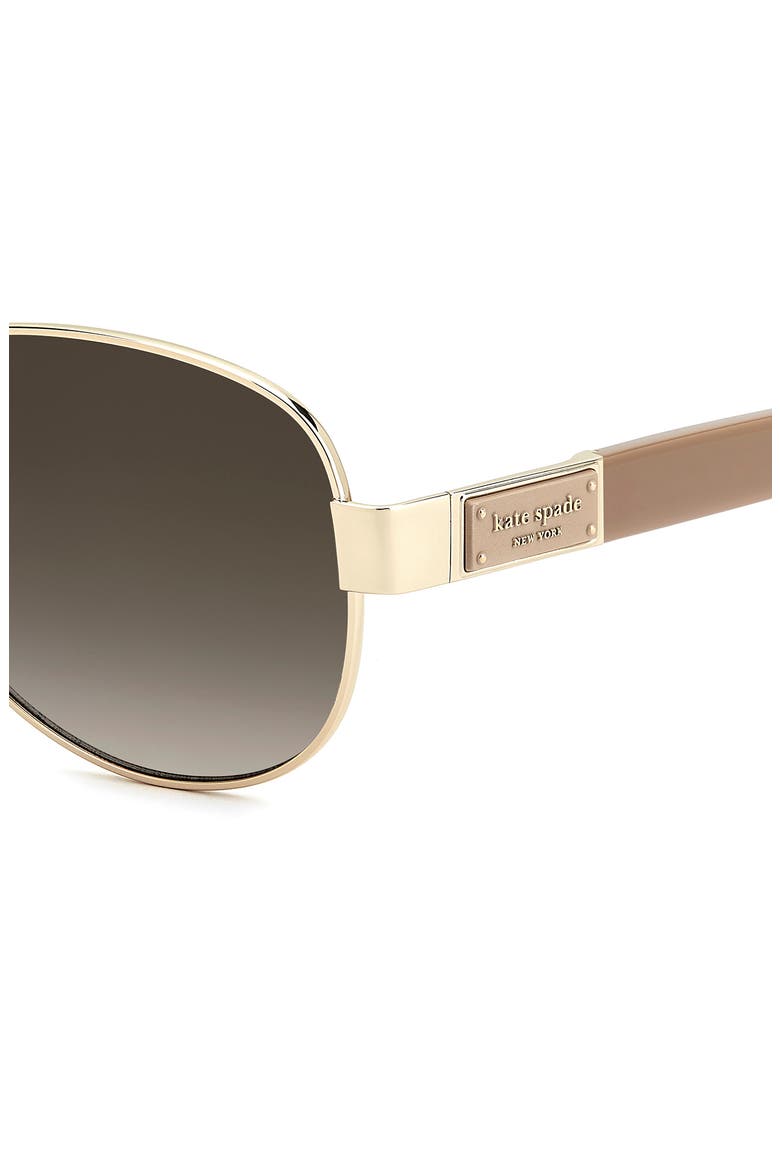 dalia 58mm gradient pilot sunglasses, Alternate, color, GOLD BEIGE