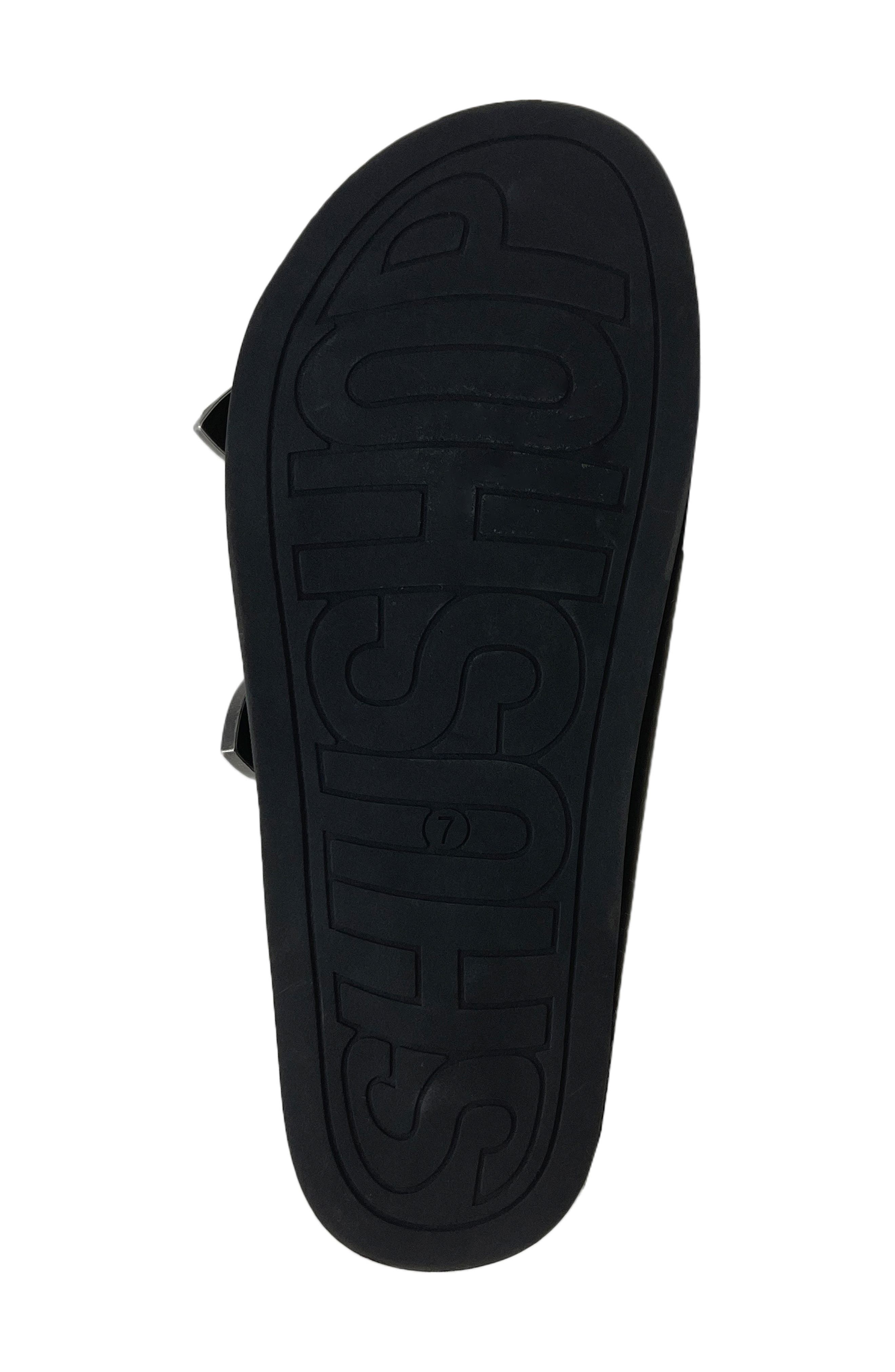 SHUSHOP Dolly Two-Strap Sandal, Alternate, color, Black