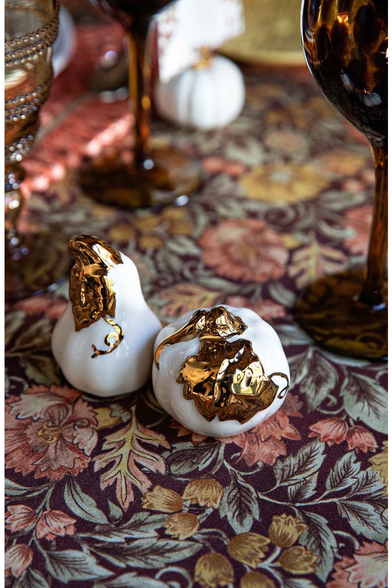 Forest Walk Pumpkin Salt & Pepper Shakers, Alternate, color, GOLD