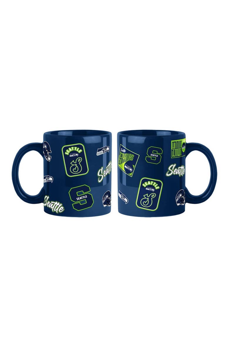 Seattle Seahawks 2-Pack 15oz. Color Mug Set, Main, color, Navy