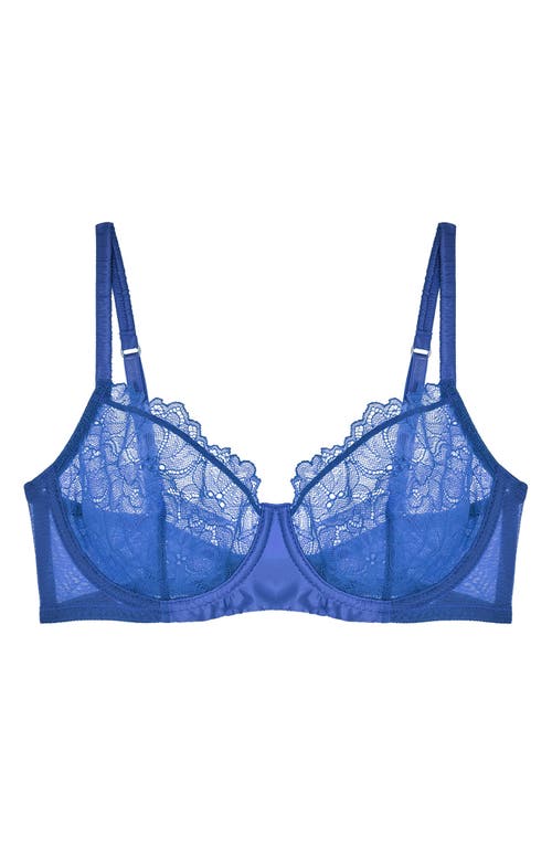 JOURNELLE Lexi Underwire Unlined Demi Bra in Lapis 