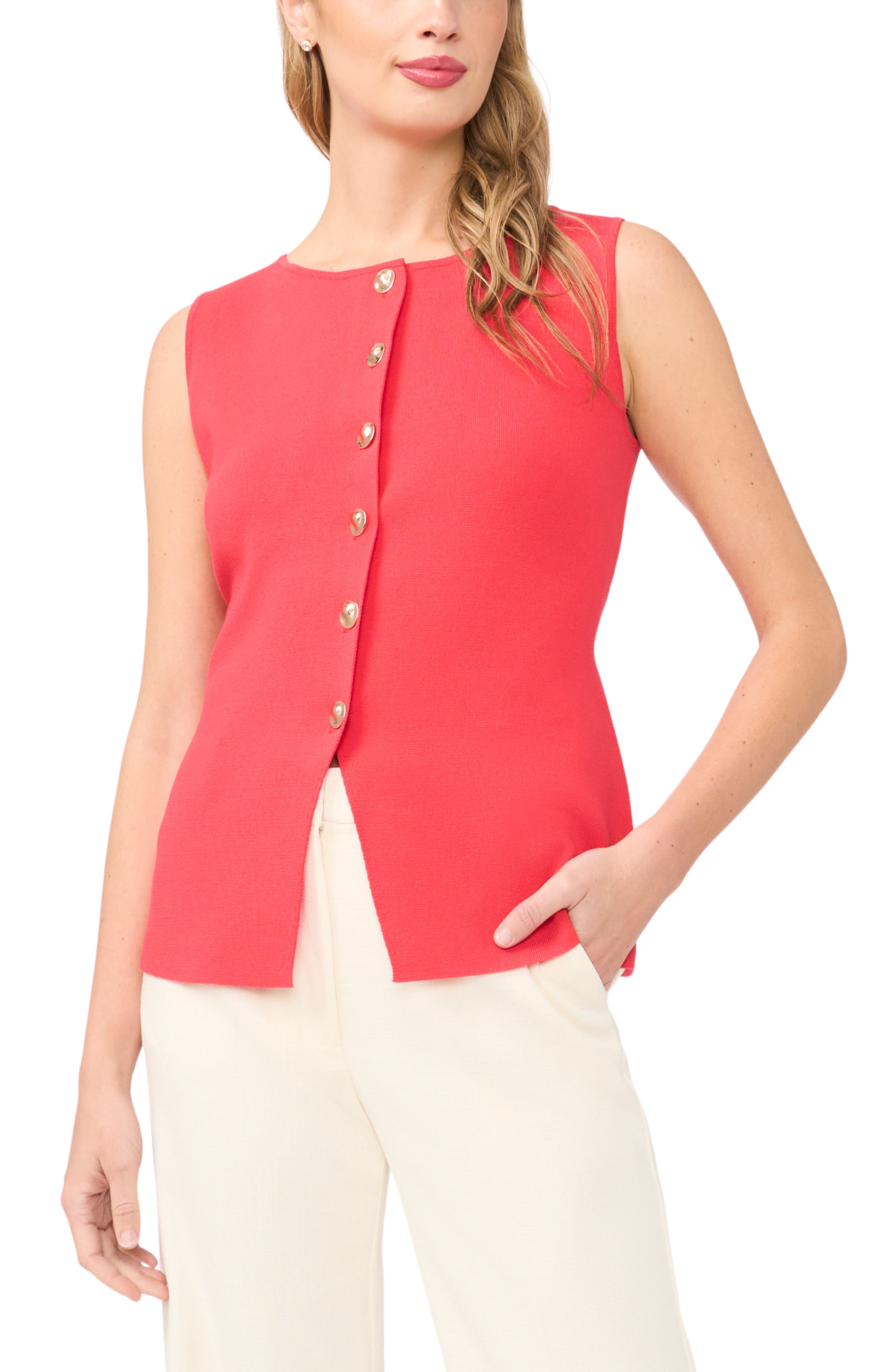 Sleeveless Button-Up Shirt - image 3