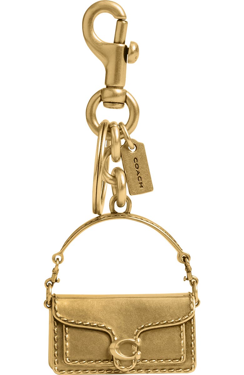 COACH Tabby Bag Charm, Main, color, Brass