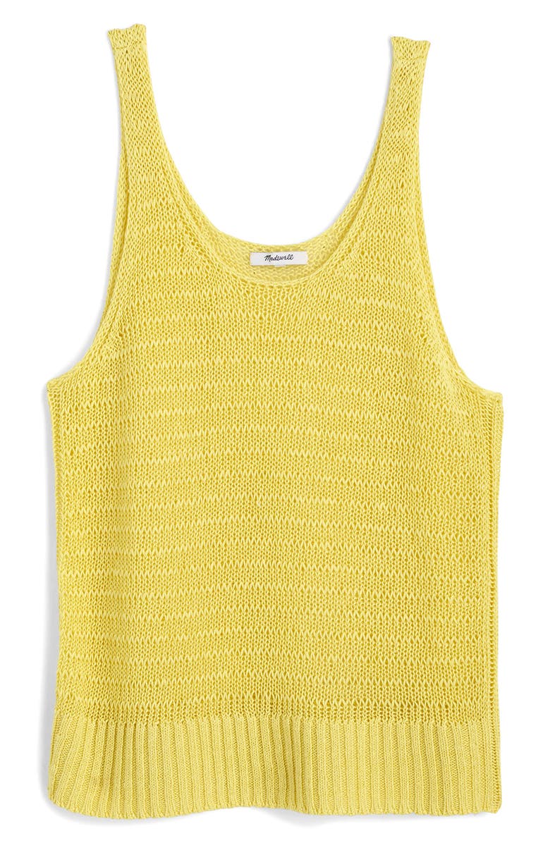Madewell Linen Sweater Tank Top, Alternate, color, Buttermilk