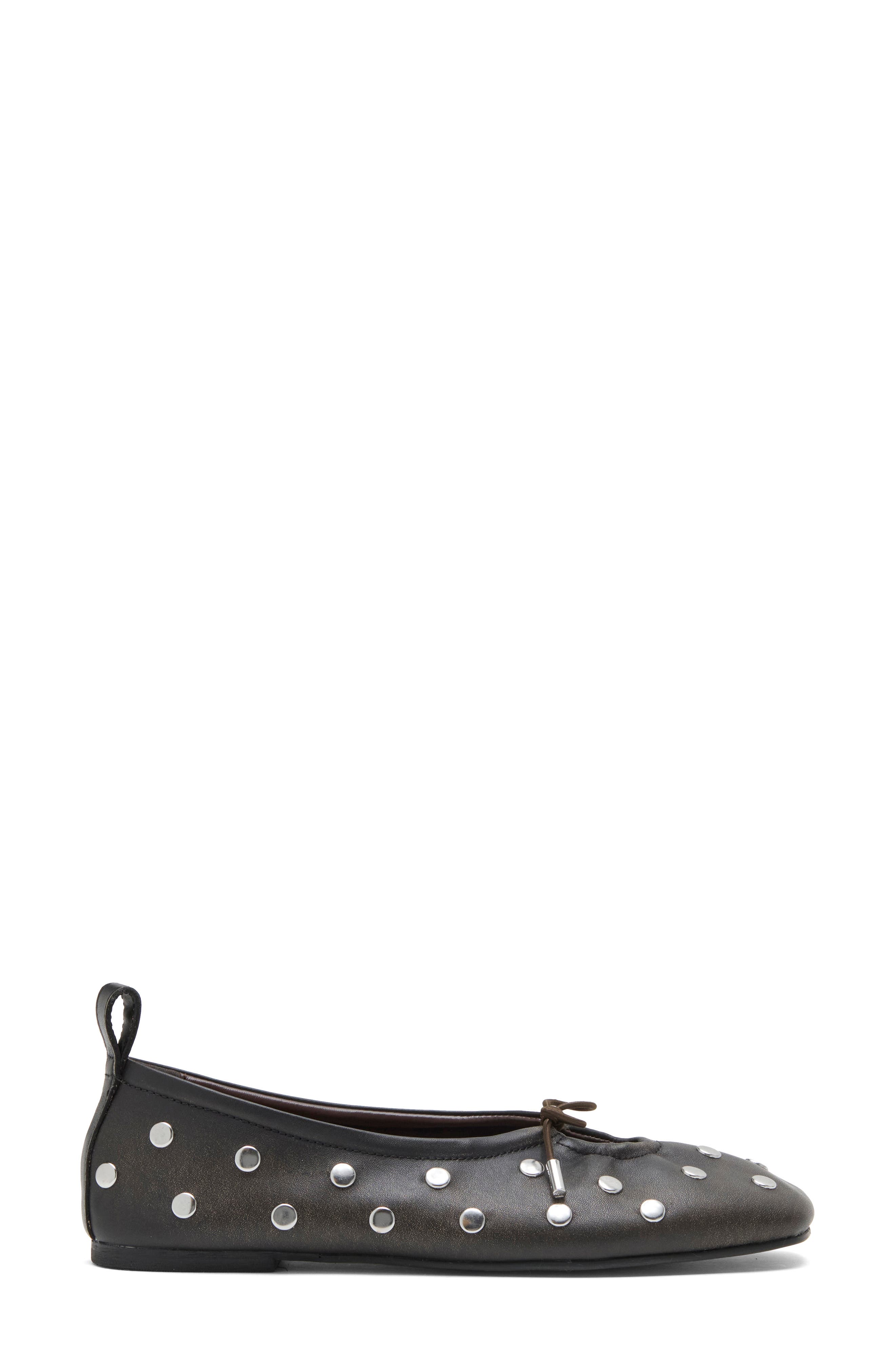 Rosalind Studded Leather Ballet Flat, Alternate, color, ALL STUDS VINTAGE EFFECT BROWN