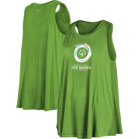 Women's New Era Apple Green 2022 Special Olympics Tank Top