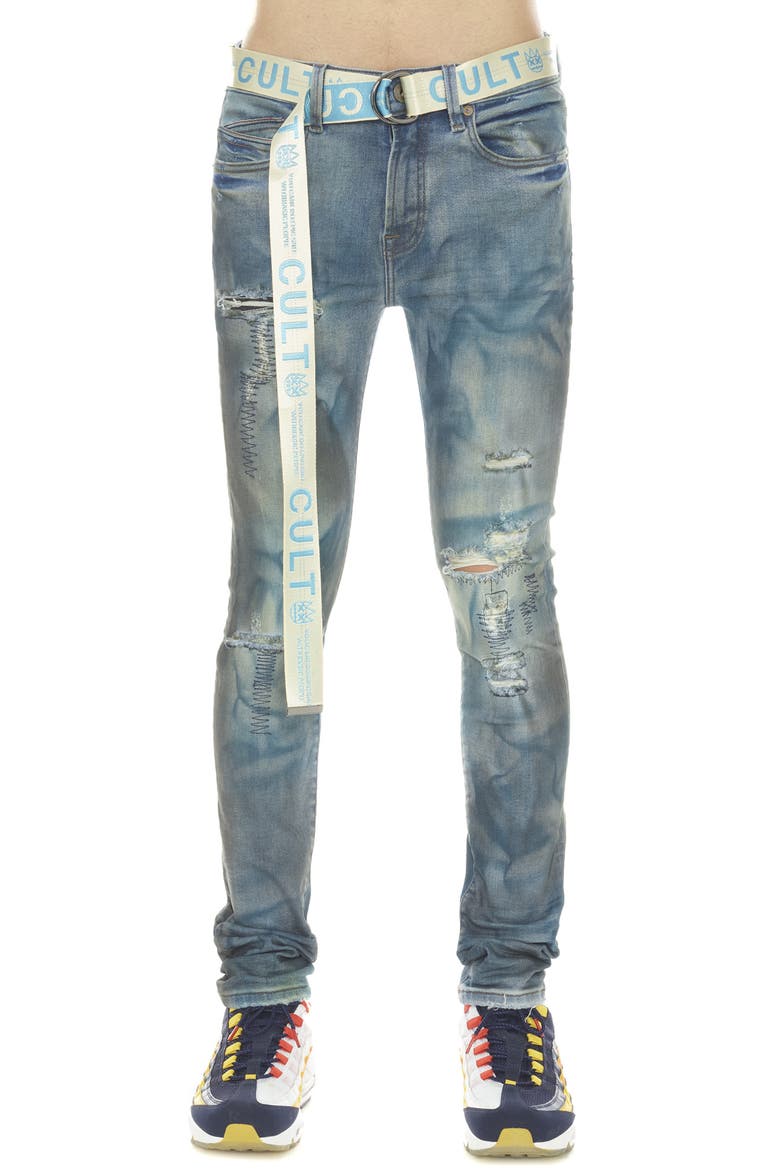 Punk Super Skinny Jeans, Main, color, KASSO
