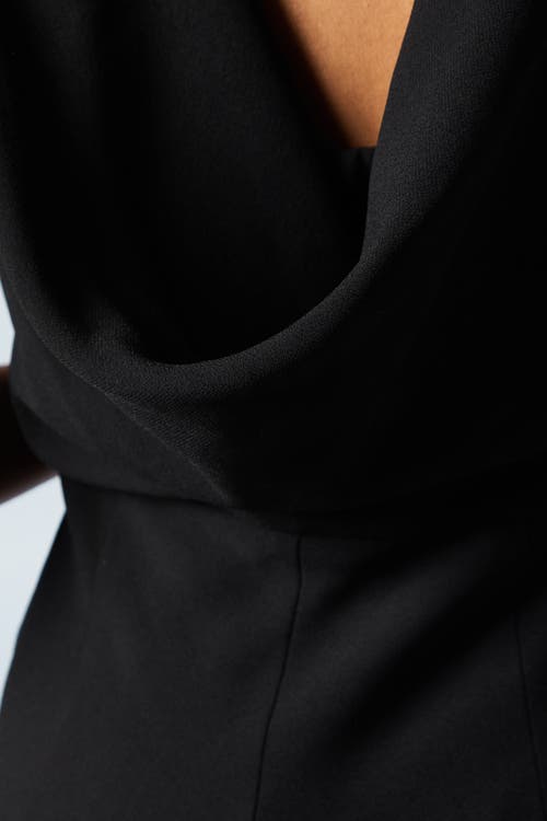 Coast Cowl Back Maxi Bridesmaid Dress In Black