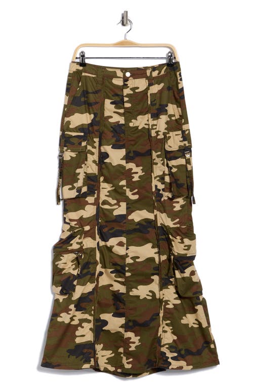 Afrm Los Angeles Cassie The Cargo Maxi Skirt In Multi