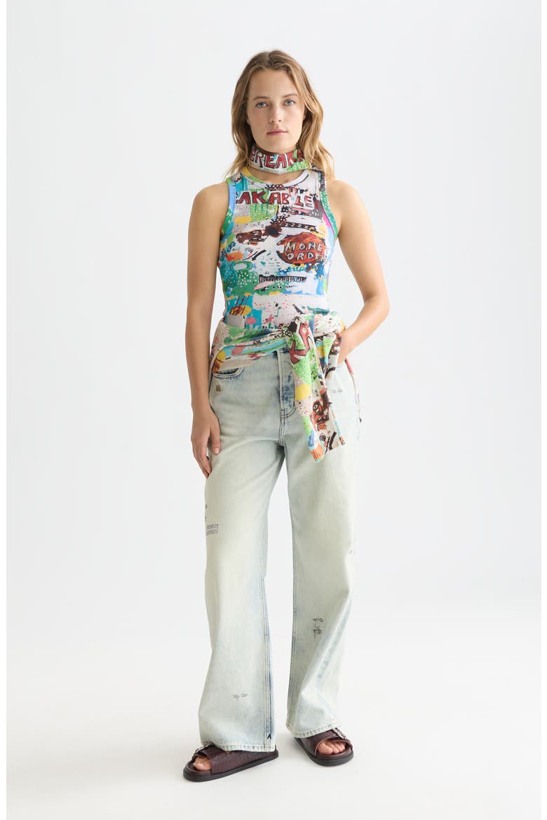 x Basquiat The Deep Loose Jeans, Alternate, color, TEXAS BLUE