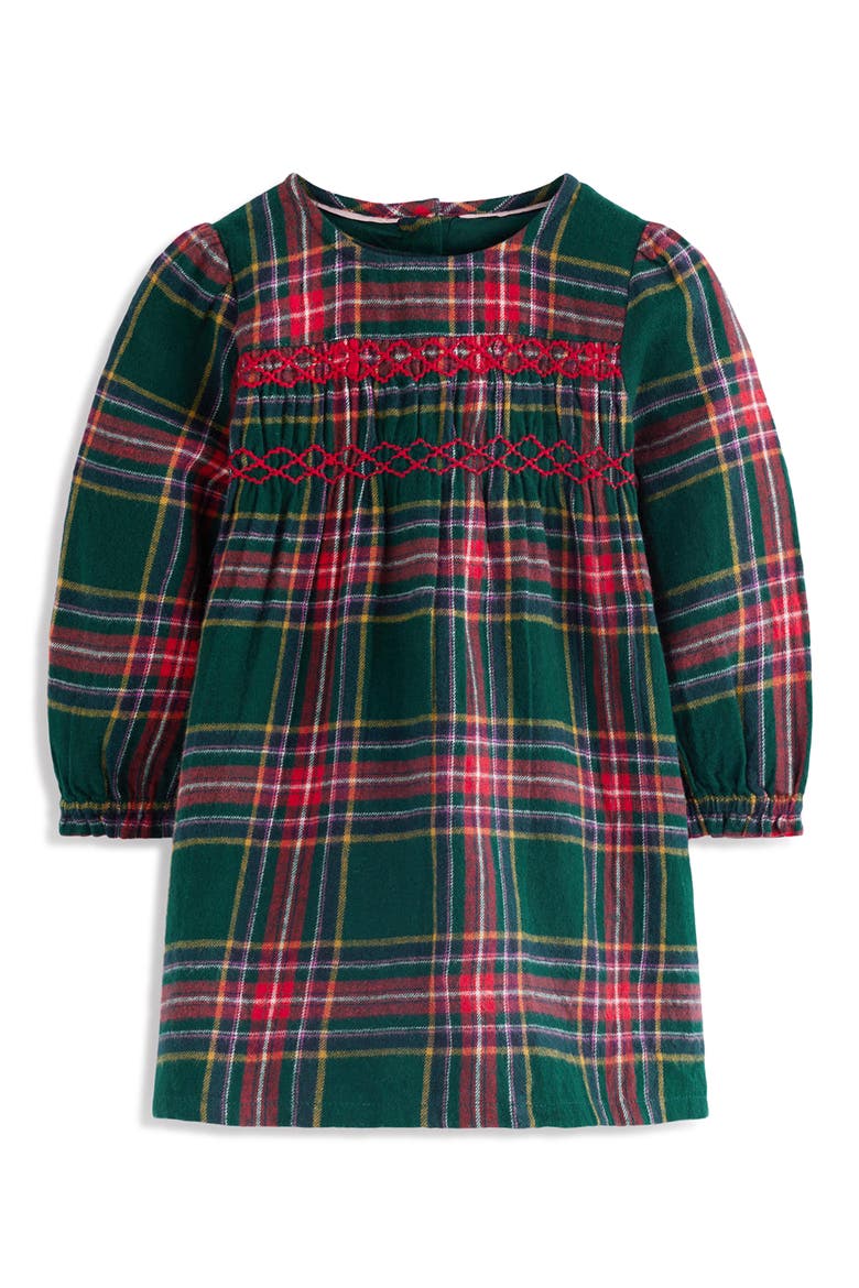 Kids' Smocked Cotton Dress, Main, color, BLUE/ PINK CHECK