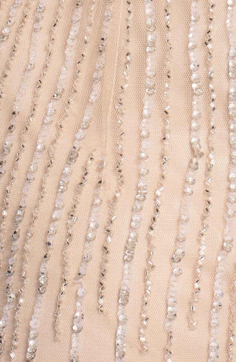 Pisarro Nights Embellished Mesh Gown, Alternate, color, 