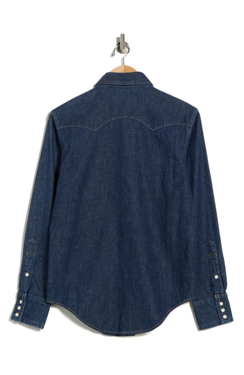 BUCK MASON Point Rider Western Snap-Up Denim Shirt, Alternate, color, Blue