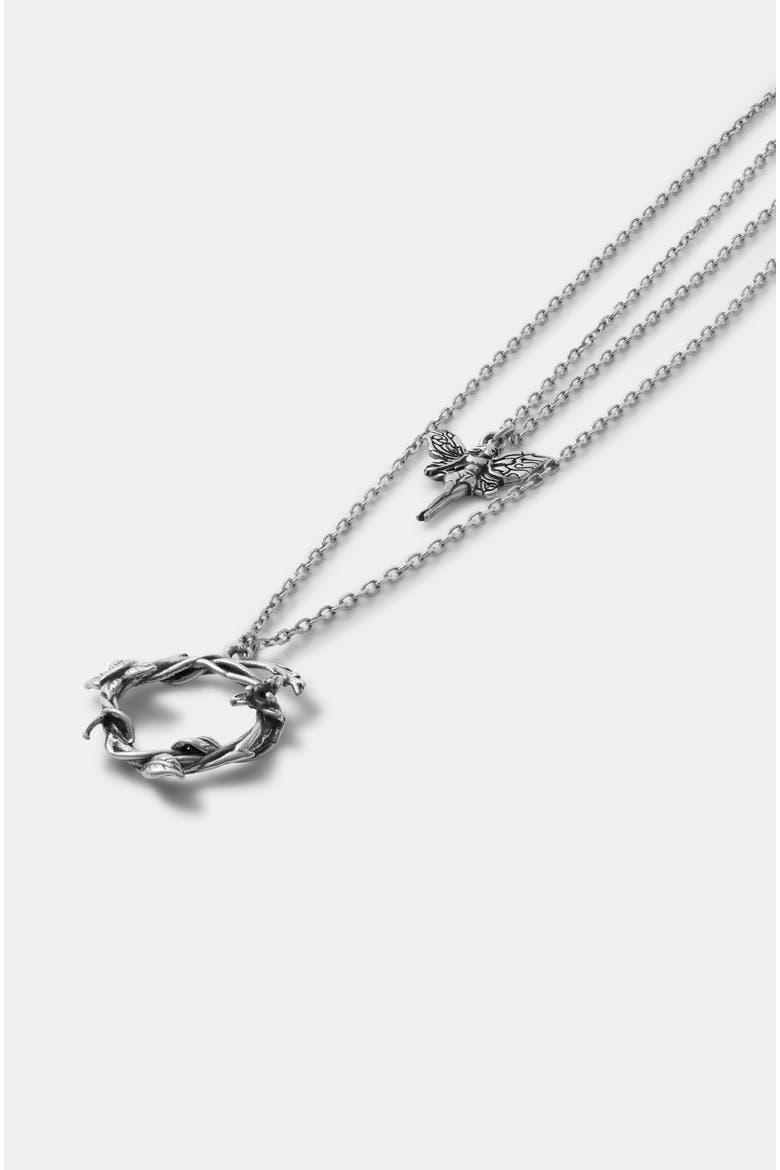 Maypole Sterling Silver Fairy Necklace, Alternate, color, Silver