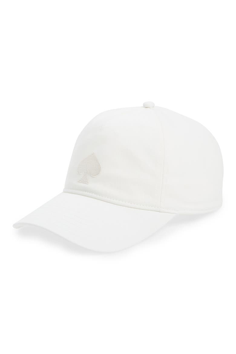 spade logo embroidered baseball cap, Main, color, CREAM