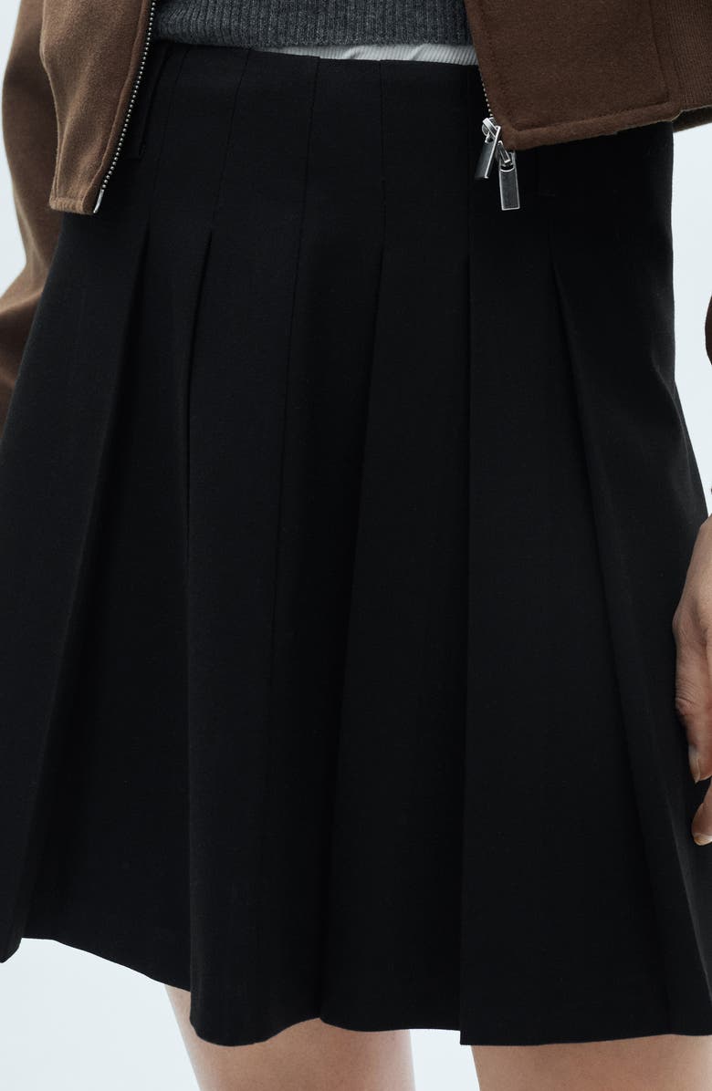 MANGO Pleated Miniskirt, Alternate, color,