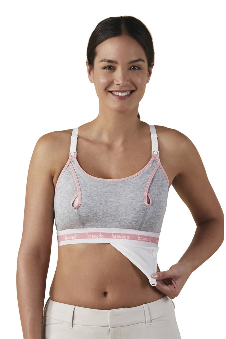 Clip & Pump Hands Free Nursing Bra Accessory, Alternate, color, DOVE HEATHER