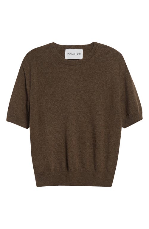 Nackiyé Nackiyè Short Sleeve Cashmere Sweater In Brown