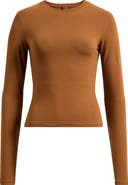 SKIMS Stretch Cotton Jersey Long Sleeve T-Shirt