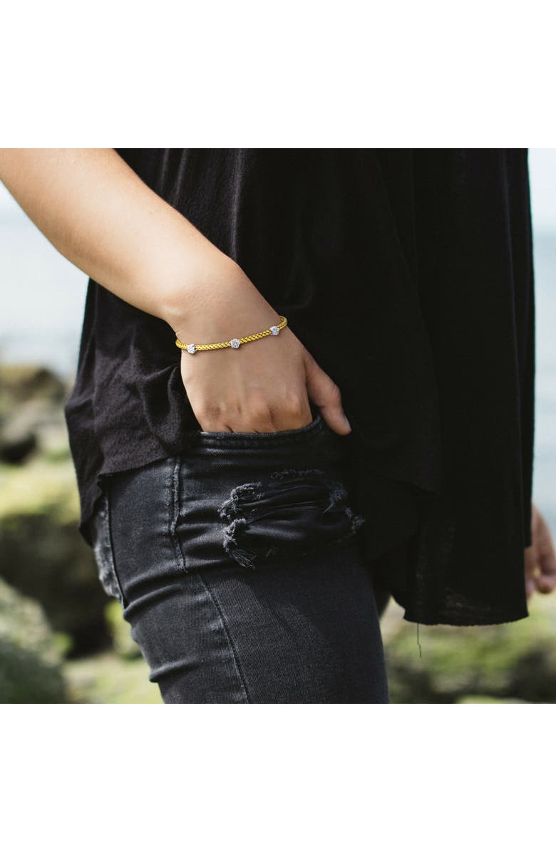 Julianna B. 1/2 CTW Cubic Zirconia Station Bangle Bracelet, Alternate, color, Yellow-Plated