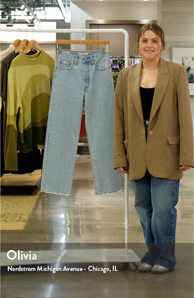 Ribcage High Waist Ankle Straight Leg Jeans, sales video thumbnail