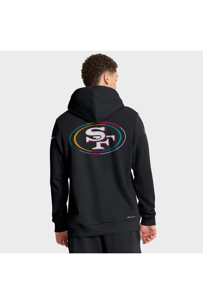 Men's Nike Black San Francisco 49ers 2025 NFL Crucial Catch Sideline Standard Issue Dri-FIT Hoodie, Alternate, color, Black