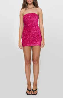 Eldoni Strapless Sequin Minidress