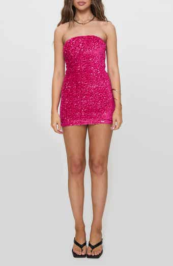 Eldoni Strapless Sequin Minidress