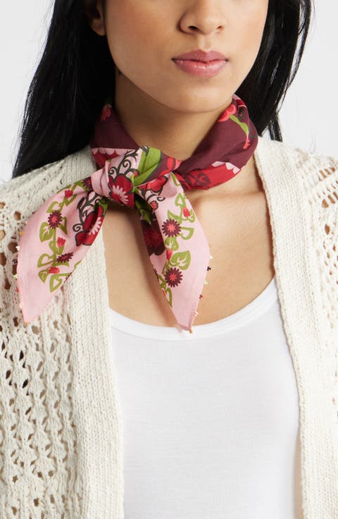 Beaded Cotton Bandana