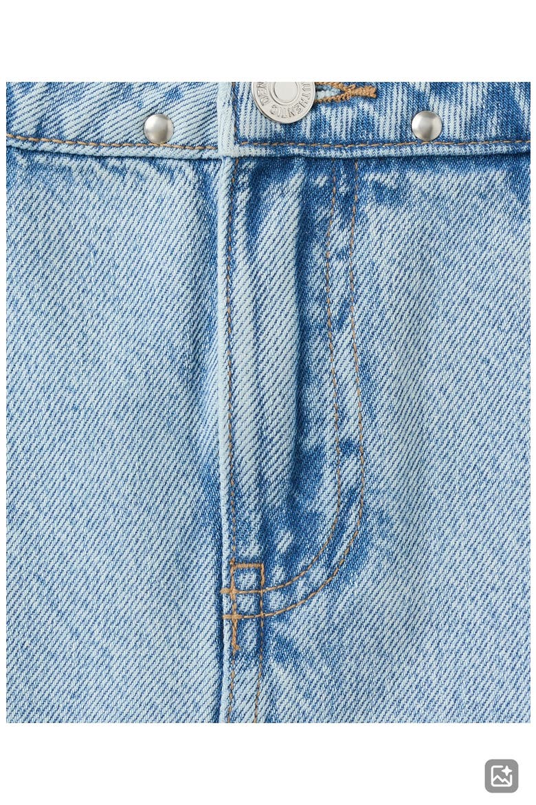 Studded Denim Miniskirt, Alternate, color, MEDIUM BLUE