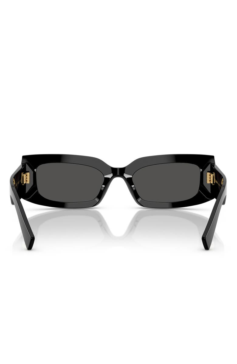 Dolce&Gabbana 55mm Rectangular Sunglasses, Alternate, color, Black