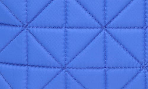 Veecollective Mini Vee Water Repellent Quilted Nylon Tote In Blue Bell